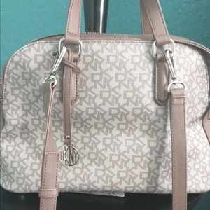 DKNY Tan and cream Satchel